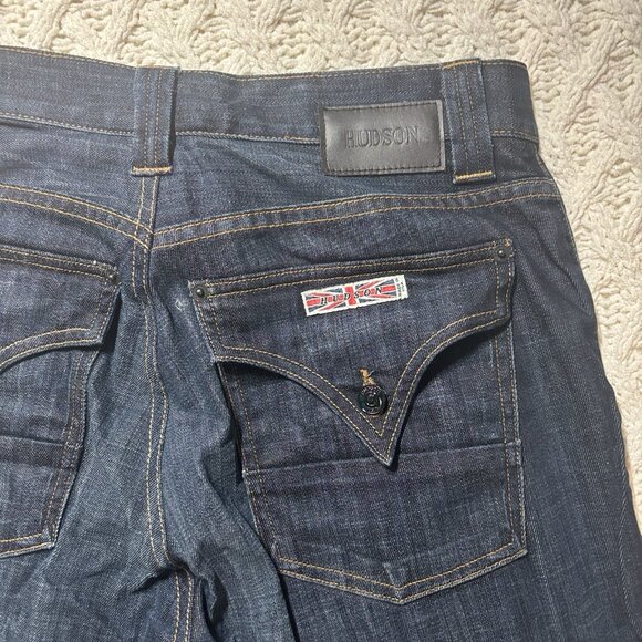 HUDSON Los Angeles Jeans Blue Dark Wash Men’s Size W34x34 Current Made In USA - Picture 1 of 9